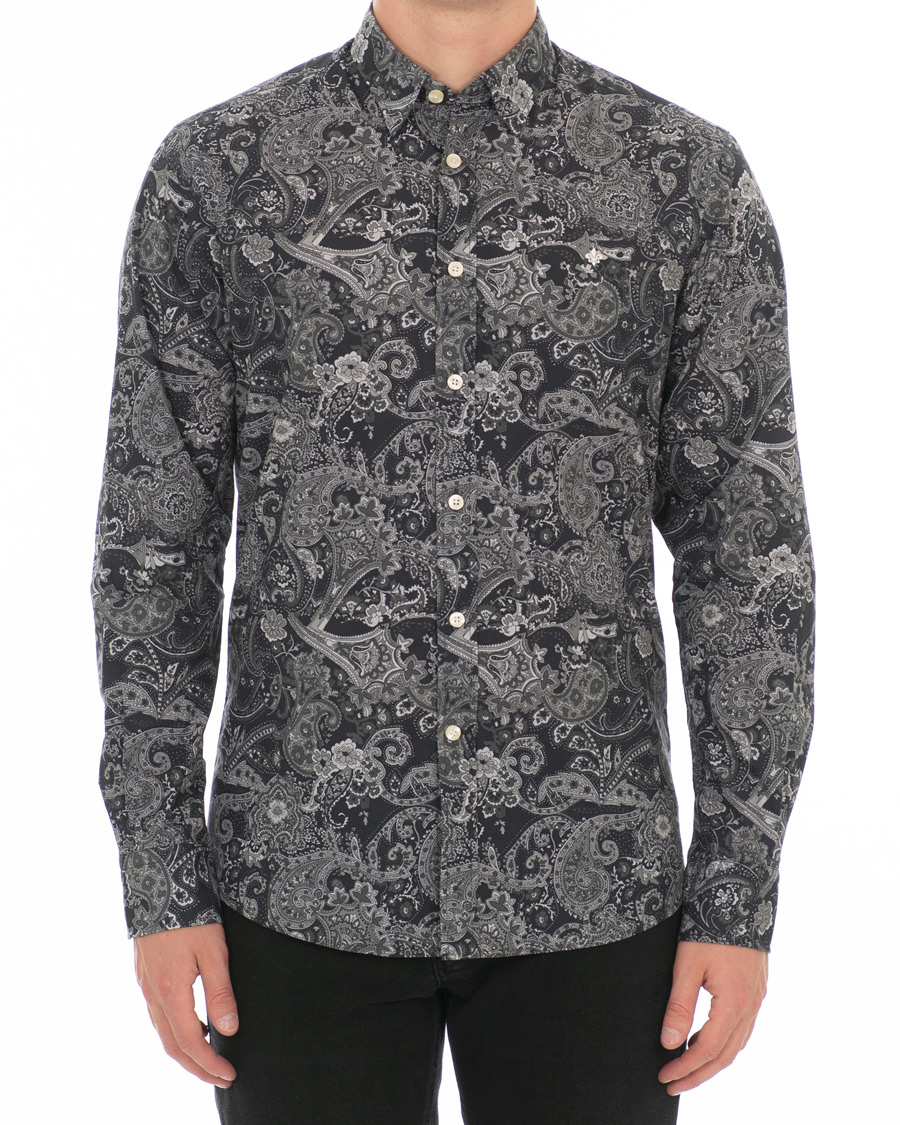 Herr | Skjortor | Morris | Montaron Printed Paisley Shirt Grey