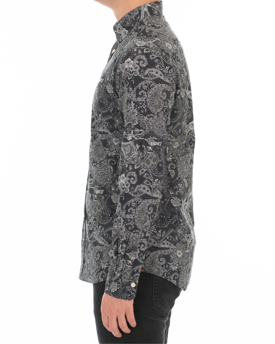 Herr | Skjortor | Morris | Montaron Printed Paisley Shirt Grey