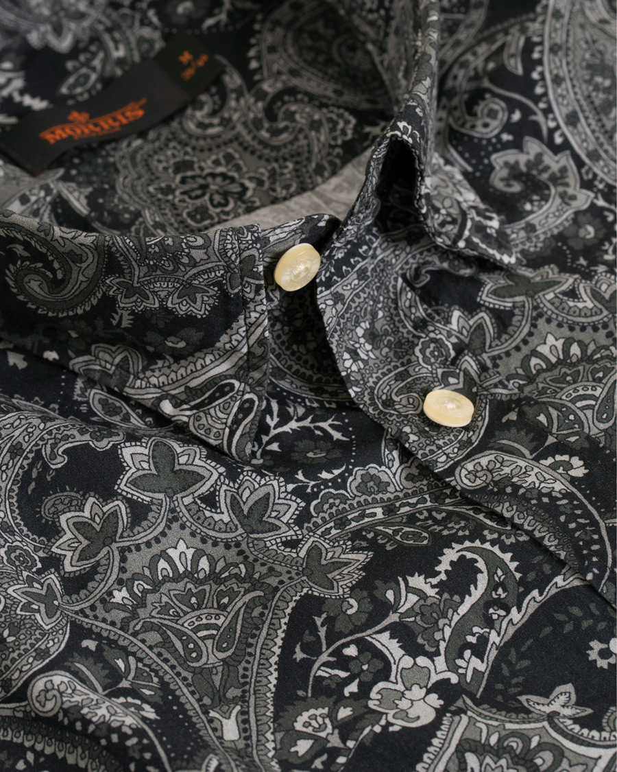 Herr | Skjortor | Morris | Montaron Printed Paisley Shirt Grey