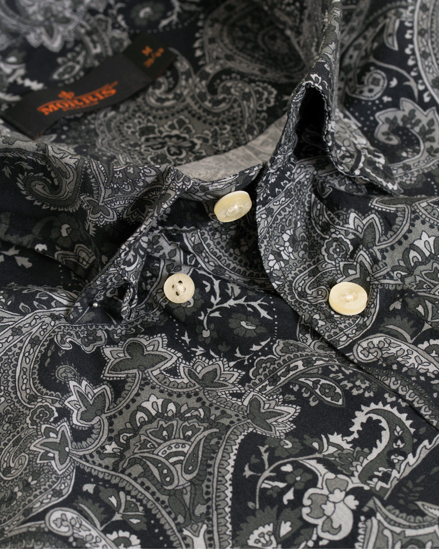Herr | Skjortor | Morris | Montaron Printed Paisley Shirt Grey