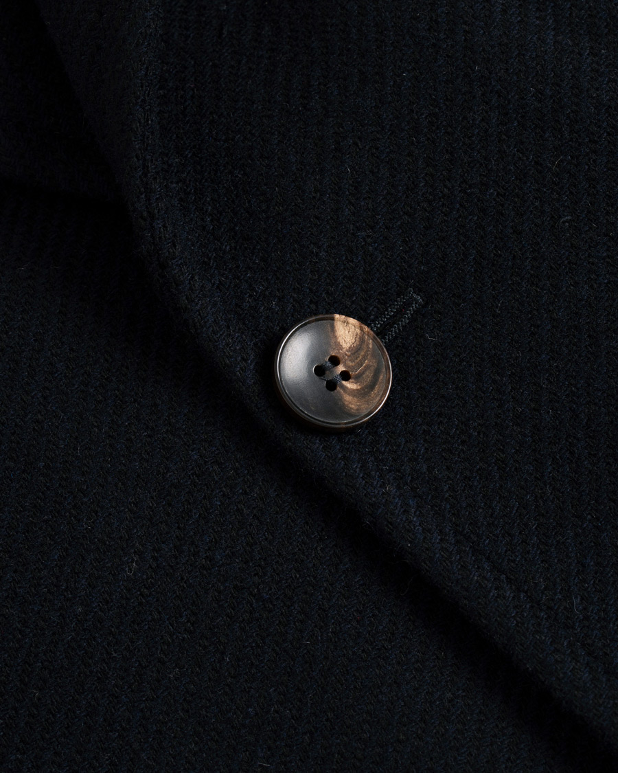 Herr | Jackor | Morris Heritage | Structured Wool Peak Lapel Coat Navy