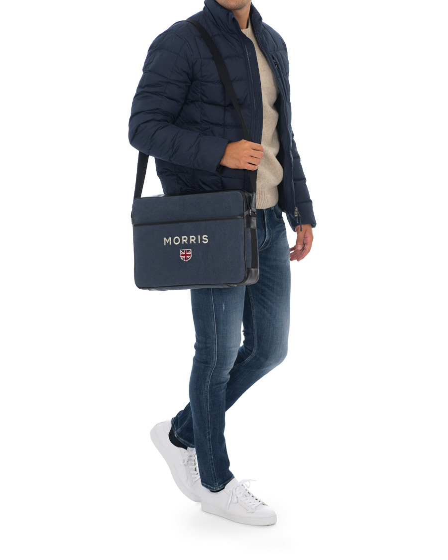 Herr | Morris Donovan Canvas Computer Bag Navy/black | Morris | Donovan Canvas Computer Bag Navy/black
