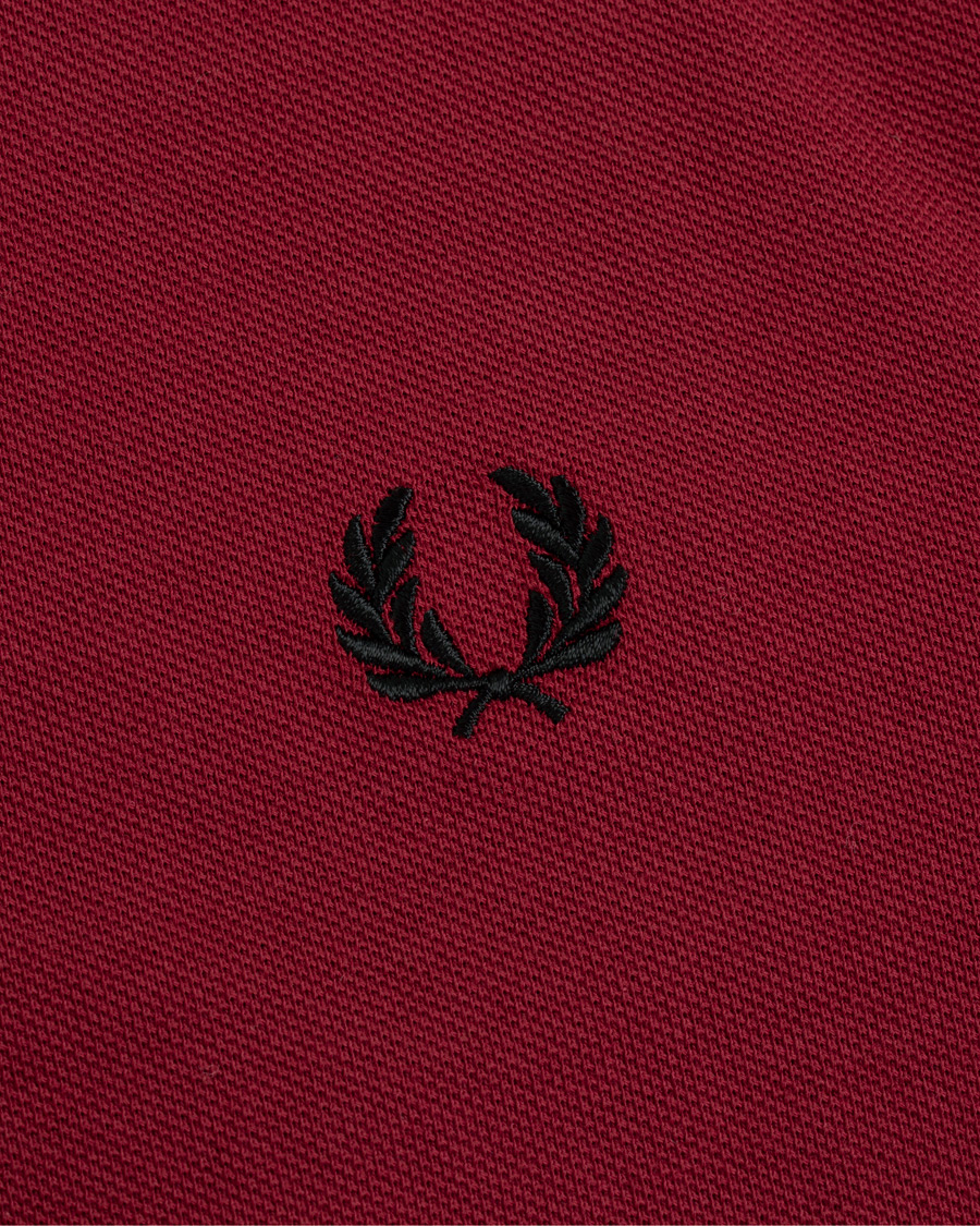 Herr | Tröjor | Fred Perry | Slim Fit Long Sleeve Polo Twin Tip Wine Red