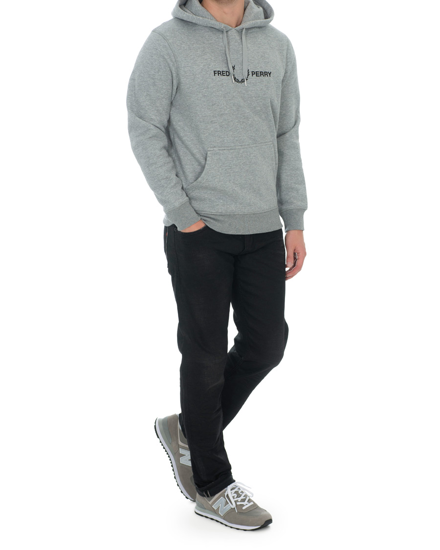 Herr | Tröjor | Fred Perry | Graphic Hooded Sweatshirt Steel Marl