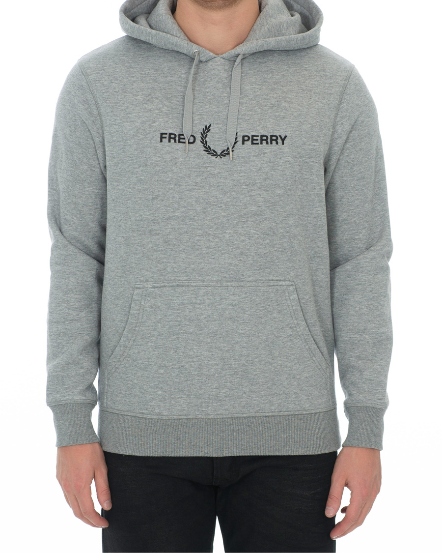 Herr | Tröjor | Fred Perry | Graphic Hooded Sweatshirt Steel Marl