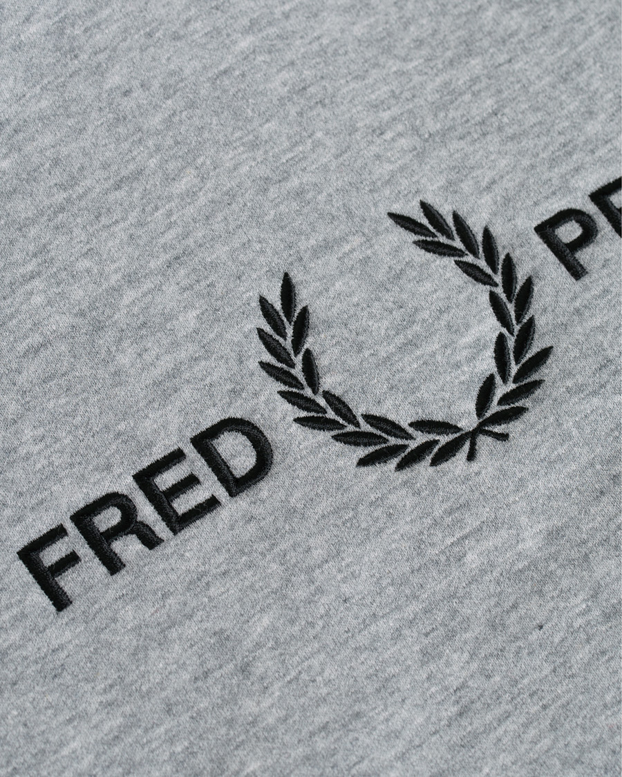 Herr | Tröjor | Fred Perry | Graphic Hooded Sweatshirt Steel Marl