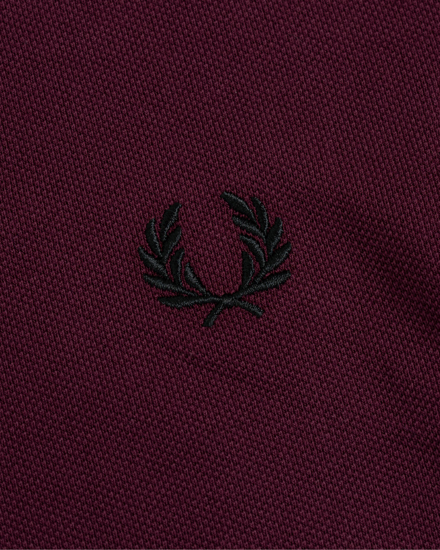 Herr | Pikéer | Fred Perry | Slim Fit Polo Twin Tip Wine Red/White