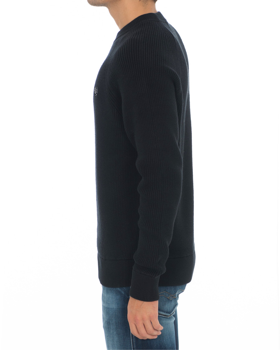 Herr | Tröjor | Fred Perry | Ribbed Crew Neck Jumper Black