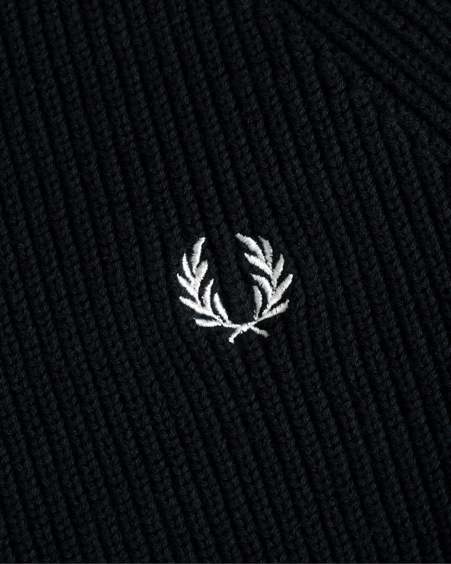 Herr | Tröjor | Fred Perry | Ribbed Crew Neck Jumper Black