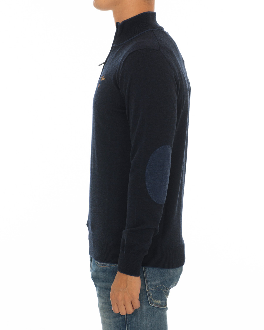 Herr | Tröjor | Aeronautica Militare | MA1188 Merino Half Zip Navy