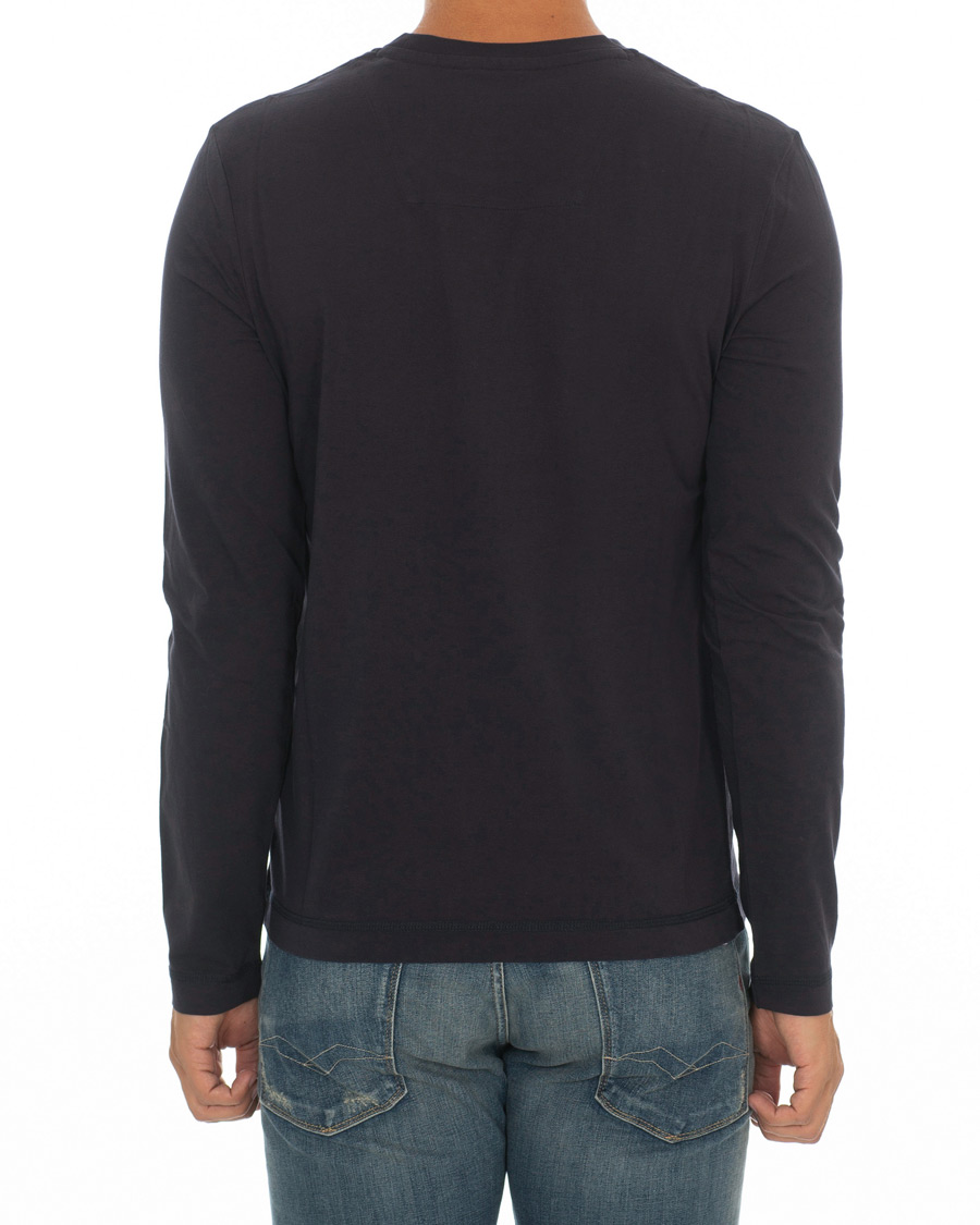 Herr | T-Shirts | Aeronautica Militare | TS1640 Long Sleeve Crew Neck Tee Navy