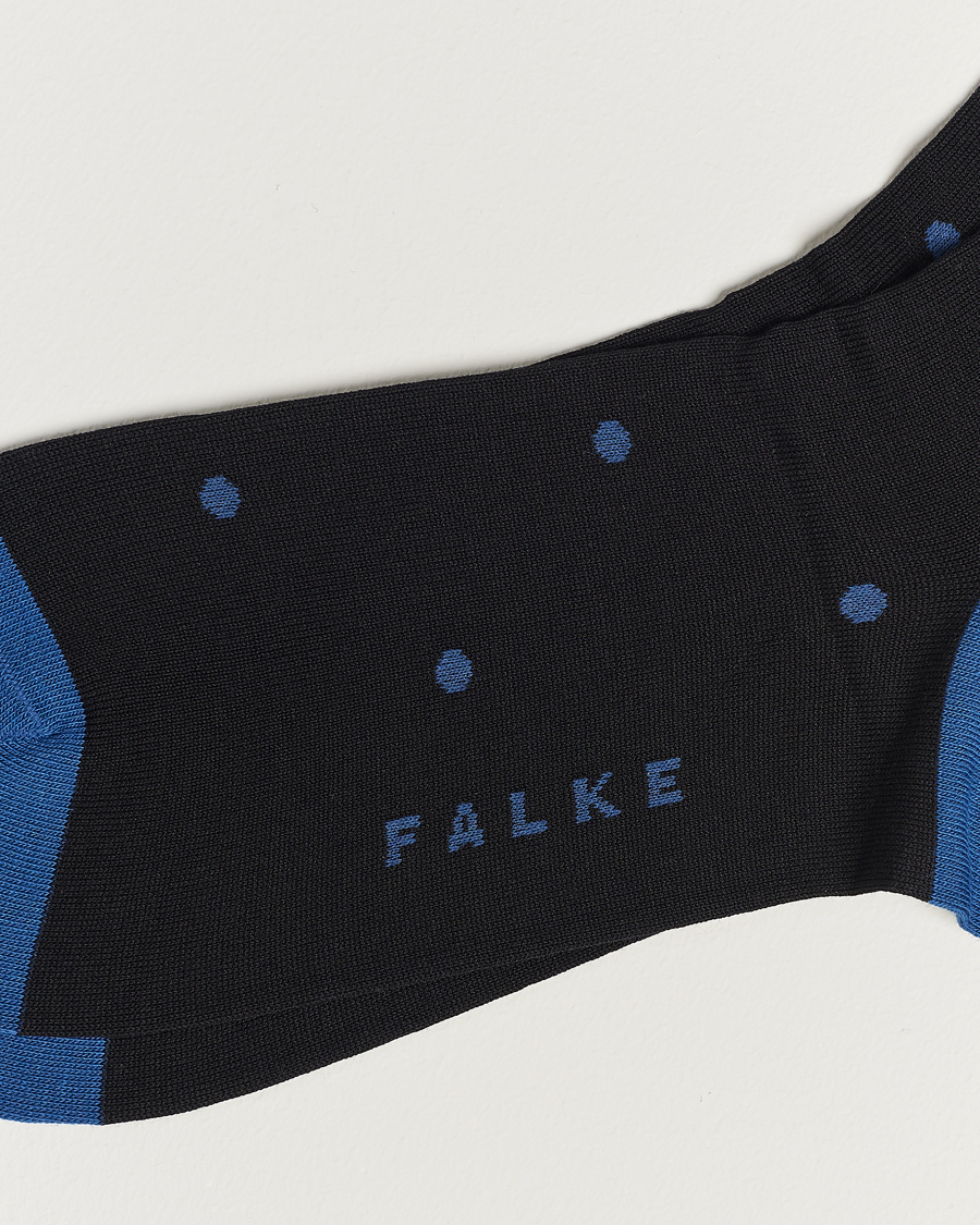 Herr |  | Falke | Cotton Dot Sock Black/Sapphire