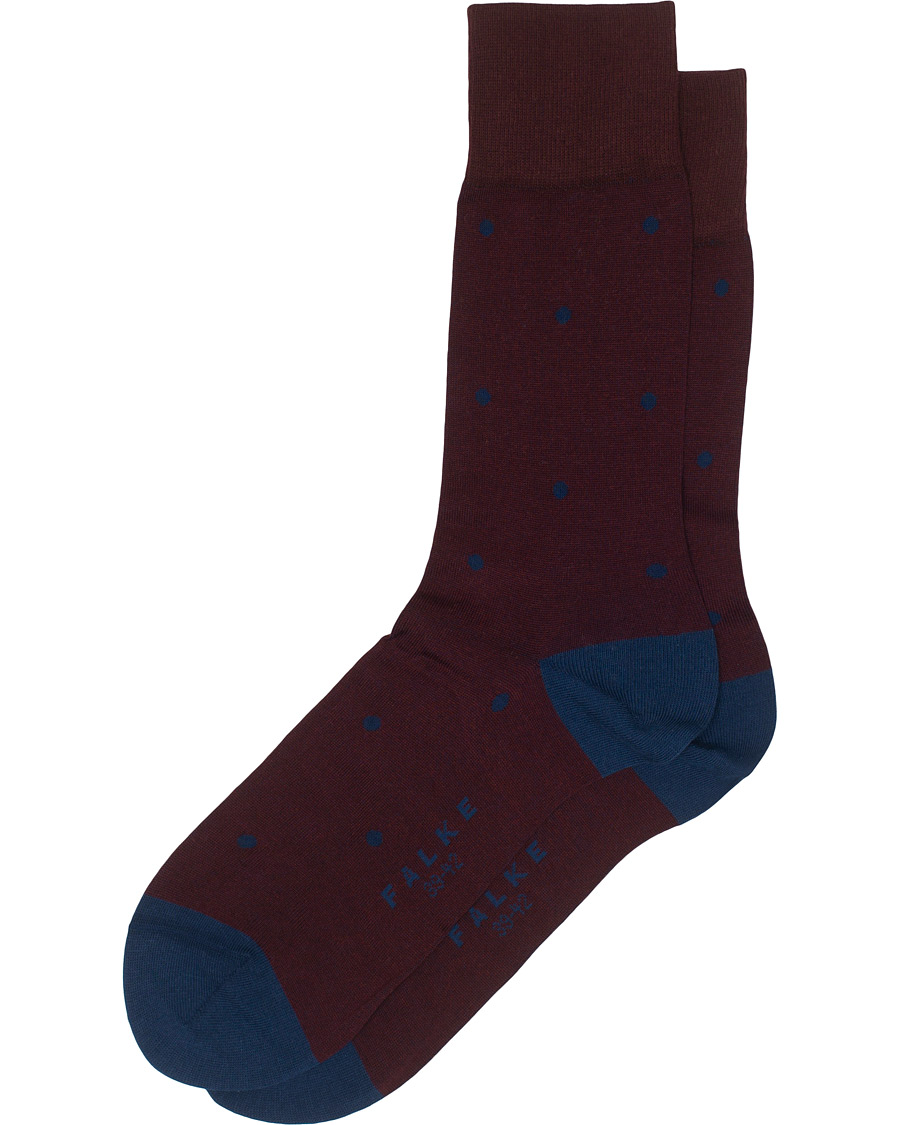 Herr | Underkläder | Falke | Cotton Dot Sock Barolo/Navy
