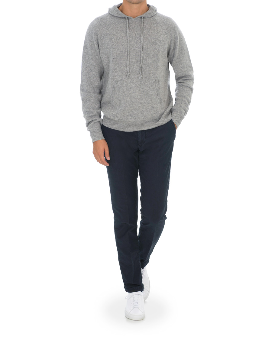 Herr | Tröjor | Soft Goat | Cashmere Chunky Hoodie Grey