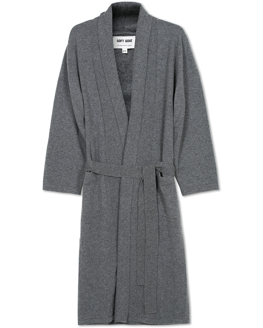 Herr | Pyjamas & Morgonrockar | Soft Goat | Cashmere Bathrobe Dark Grey