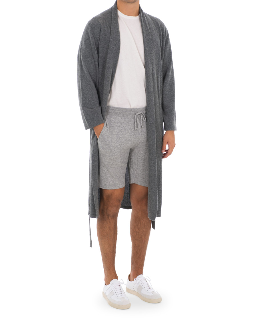 Herr | Pyjamas & Morgonrockar | Soft Goat | Cashmere Bathrobe Dark Grey