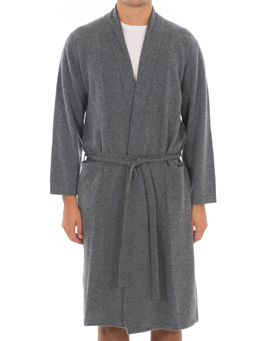 Herr | Pyjamas & Morgonrockar | Soft Goat | Cashmere Bathrobe Dark Grey