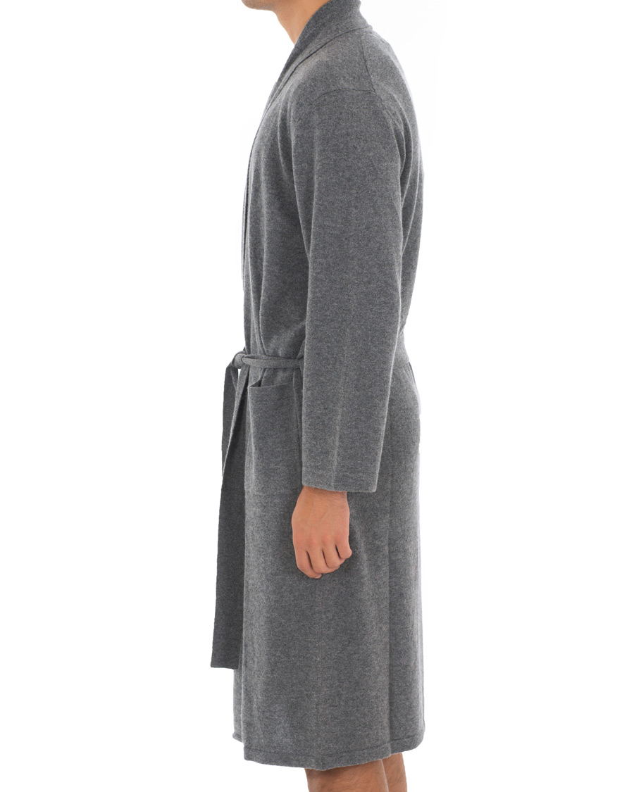 Herr | Pyjamas & Morgonrockar | Soft Goat | Cashmere Bathrobe Dark Grey