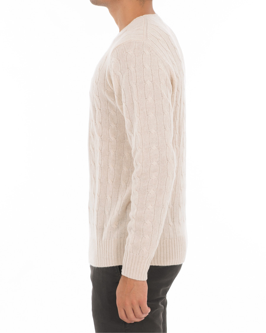 Herr | Tröjor | Soft Goat | Cashmere Cable Beige