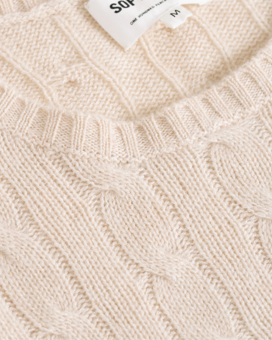 Herr | Tröjor | Soft Goat | Cashmere Cable Beige