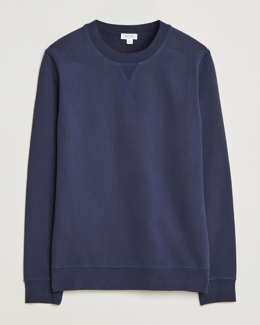 Herr | Tröjor | Sunspel | Loopback Sweatshirt Navy