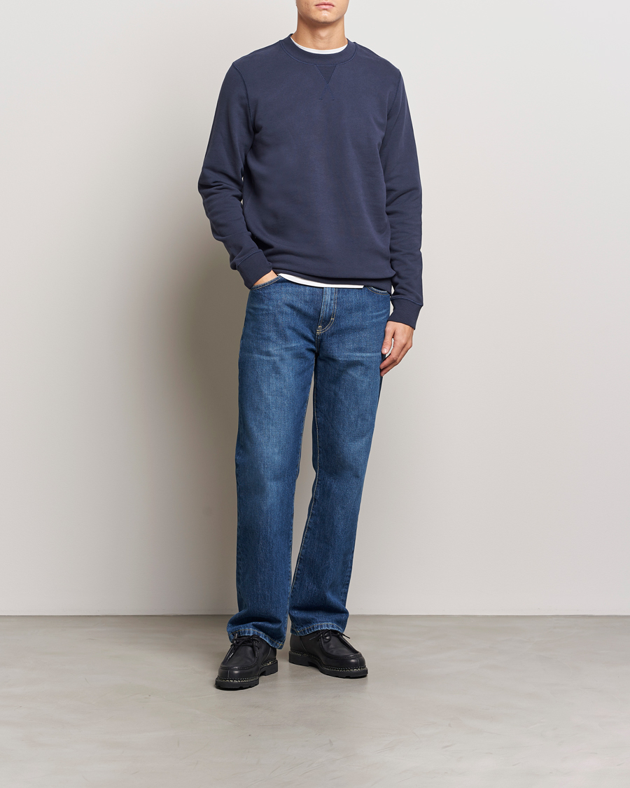 Herr | Tröjor | Sunspel | Loopback Sweatshirt Navy