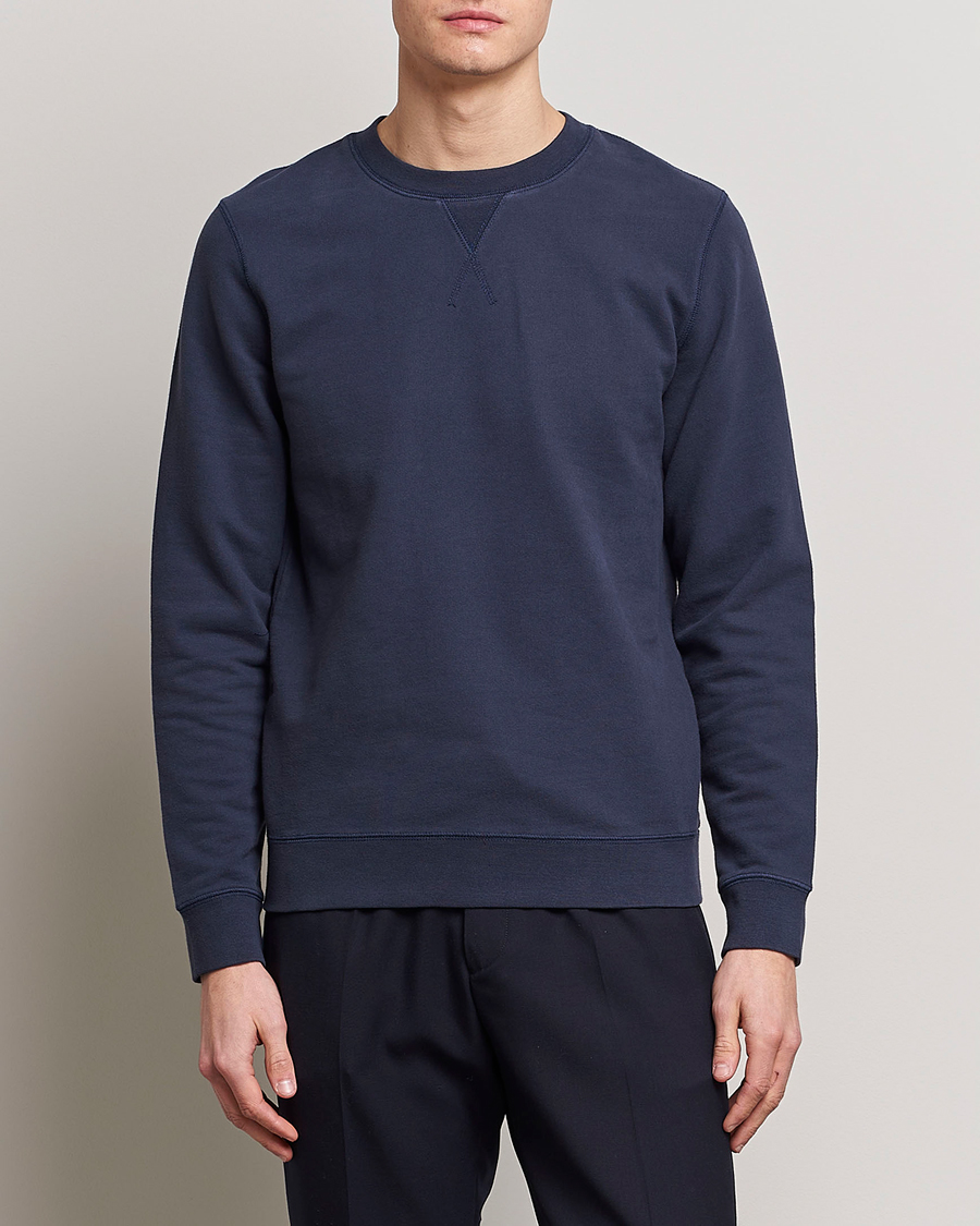 Herr | Sweatshirts | Sunspel | Loopback Sweatshirt Navy