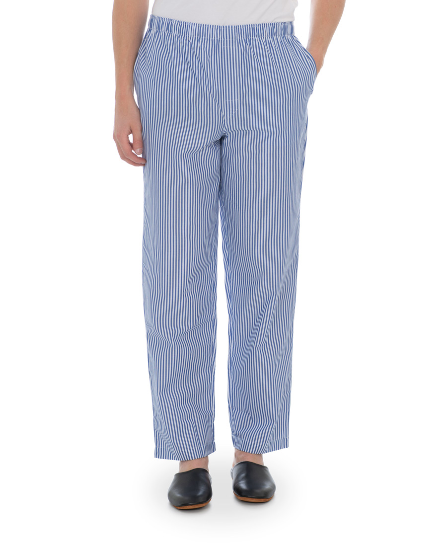 Sunspel Pyjama Trousers Blue/White Stripe | Herr - Care of Carl