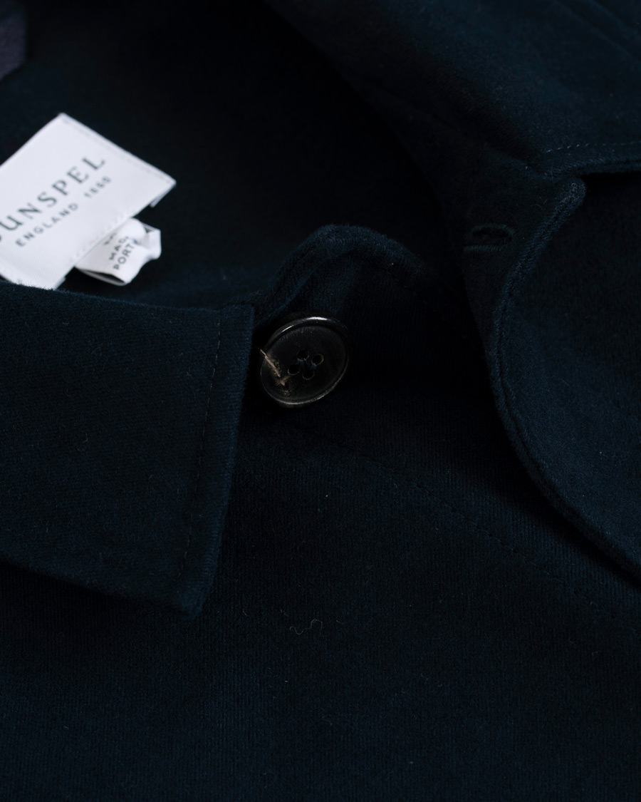 Herr | Skjortor | Sunspel | Twin Pocket Moleskin Jacket Navy