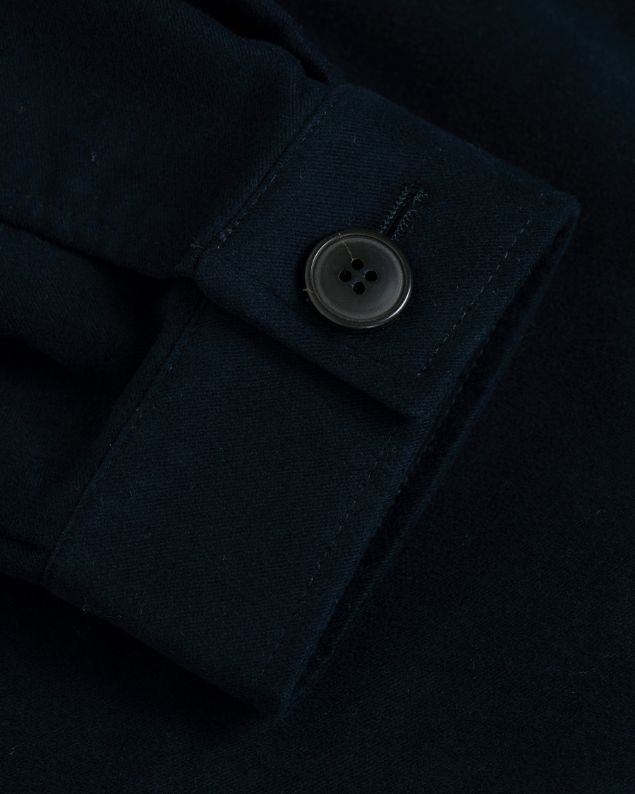 Herr | Skjortor | Sunspel | Twin Pocket Moleskin Jacket Navy