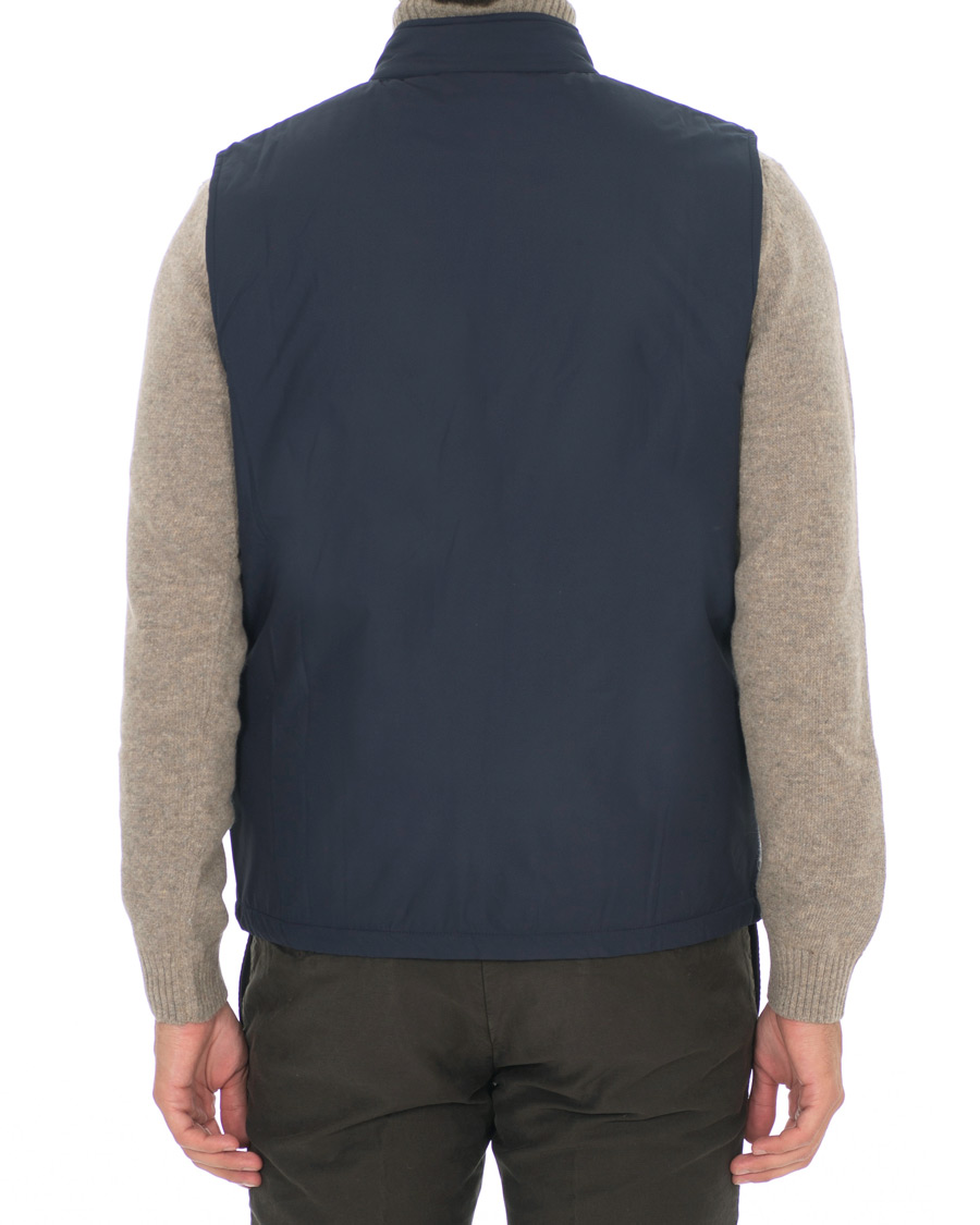 Herr | Jackor | Sunspel | Padded Full Zip Gilet Navy