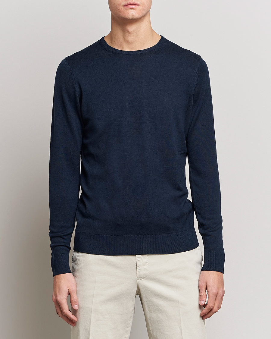 Herr |  | Sunspel | Crew Neck Jumper Light Navy