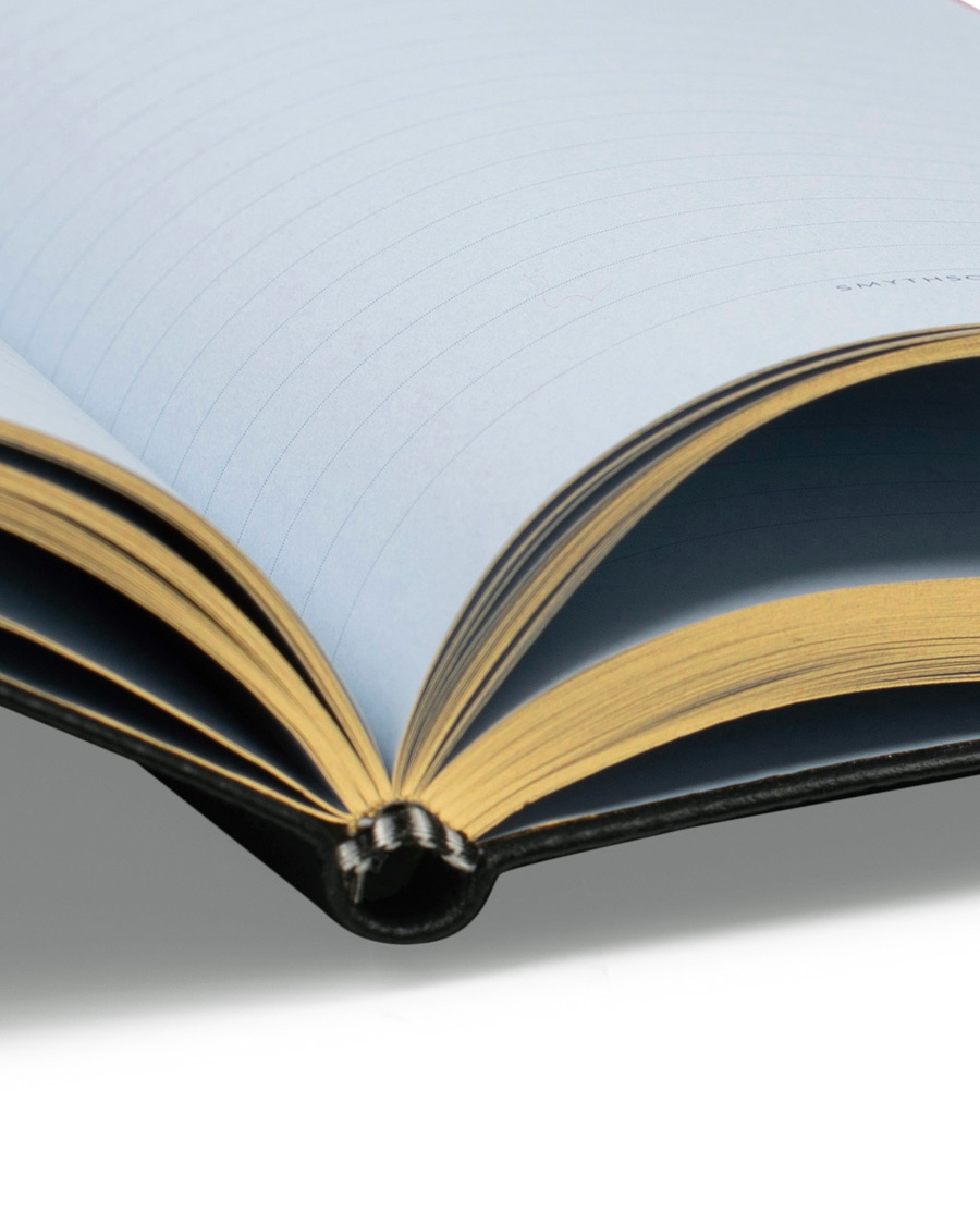 Herr | Smythson Panama Notebook Black Notes | Smythson | Panama Notebook Black Notes