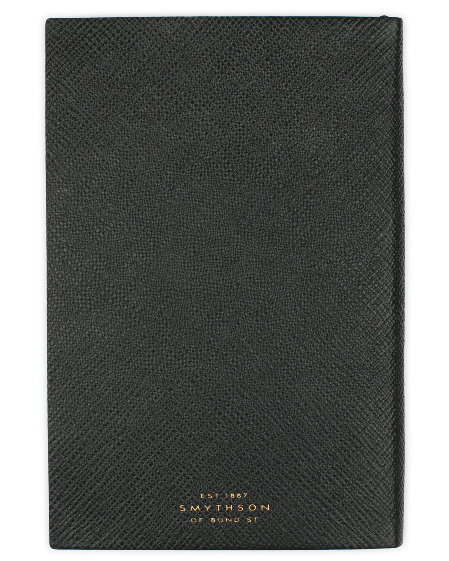 Herr | Smythson Panama Notebook Black Notes | Smythson | Panama Notebook Black Notes