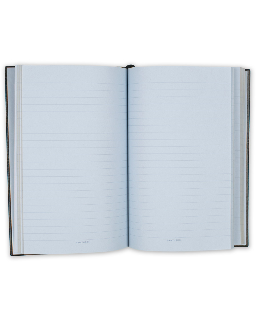 Herr | Smythson Panama Notebook Black Notes | Smythson | Panama Notebook Black Notes