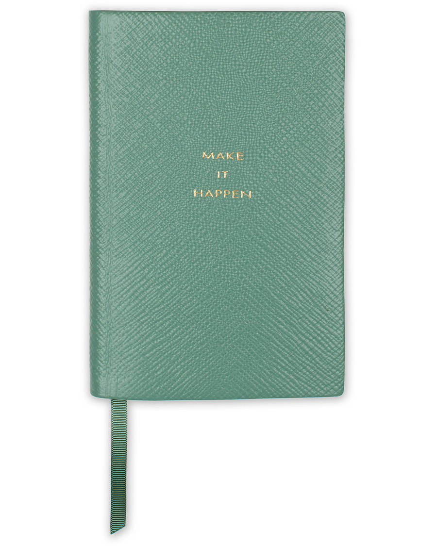 Herr | Smythson Panama Notebook Sea Green Make It Happen | Smythson | Panama Notebook Sea Green Make It Happen