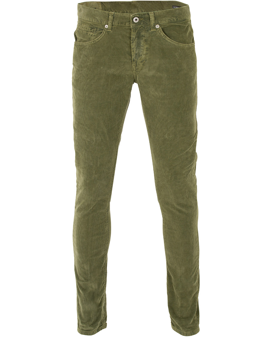 Herr | Byxor | Dondup | George Corduroy Trousers Green