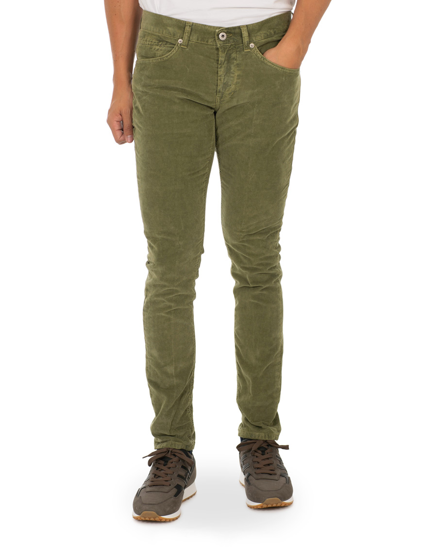 Herr | Byxor | Dondup | George Corduroy Trousers Green