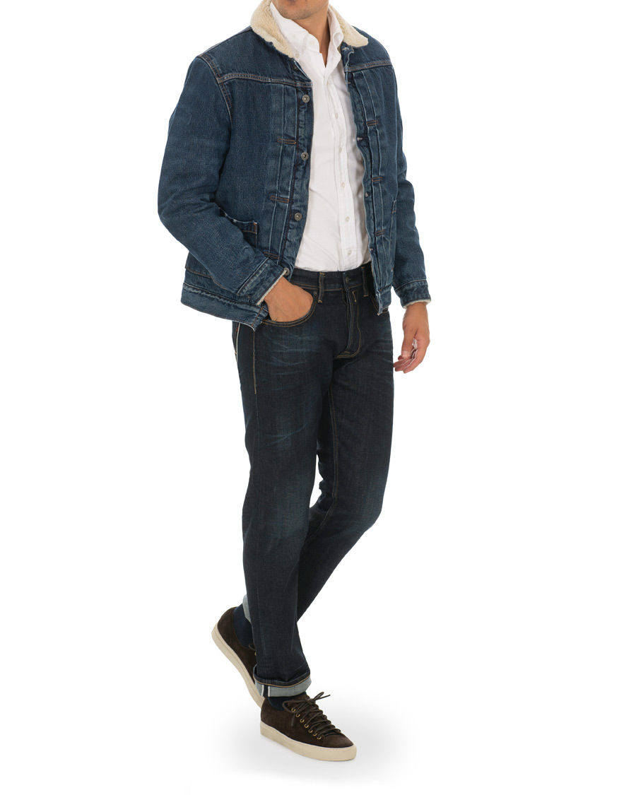 Herr | Jeans | Replay | Groover Stretch Selvedge Jeans Dark Blue