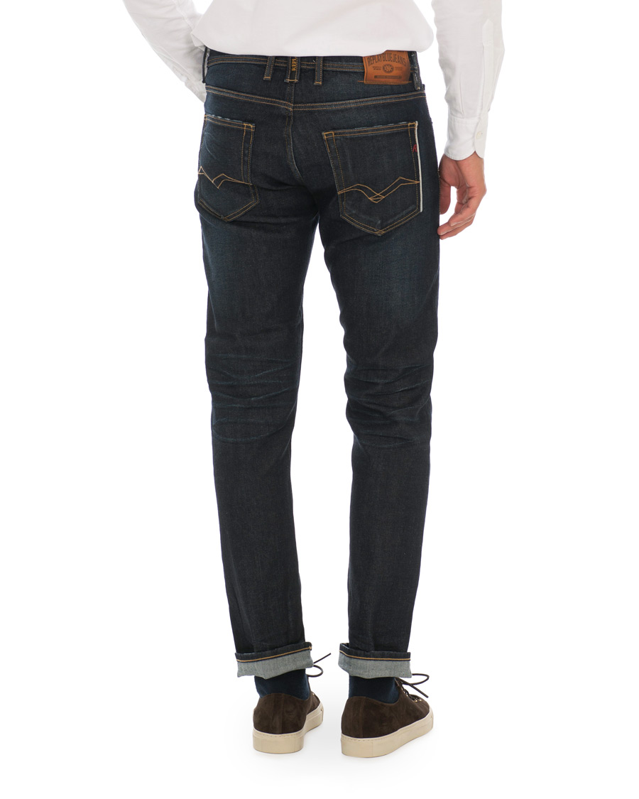 Herr | Jeans | Replay | Groover Stretch Selvedge Jeans Dark Blue
