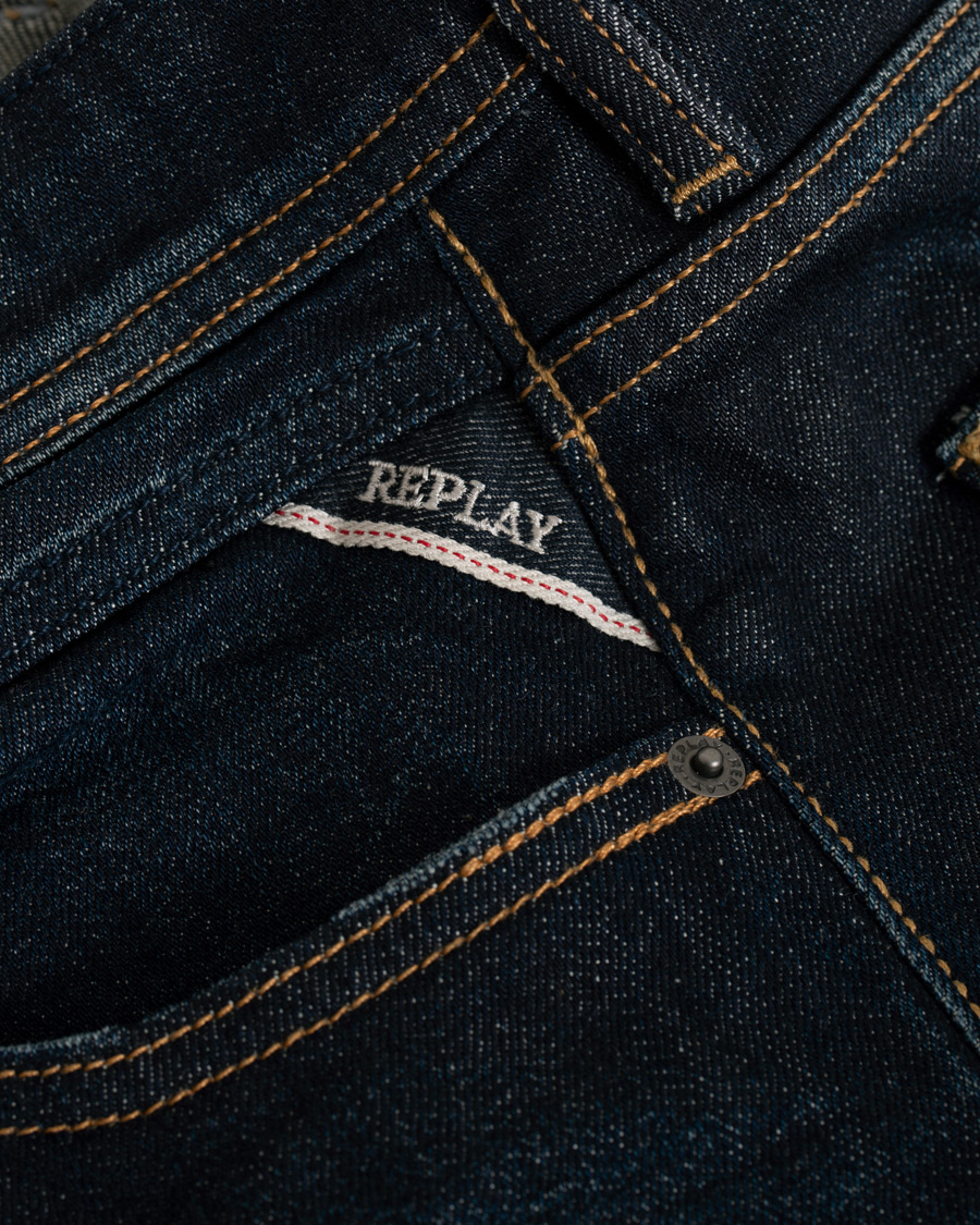 Herr | Jeans | Replay | Groover Stretch Selvedge Jeans Dark Blue