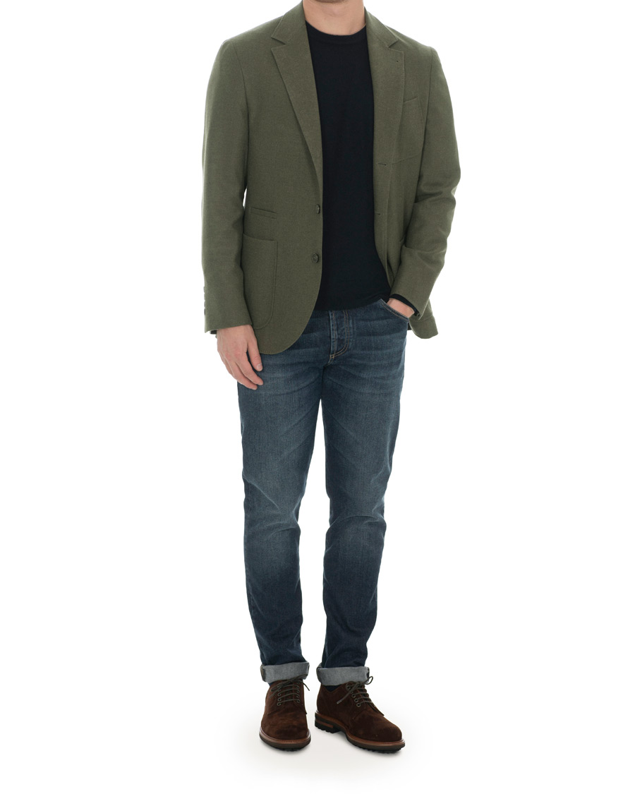Herr | Kavajer | Brunello Cucinelli | Cashmere Blend Patch Pocket Blazer Green