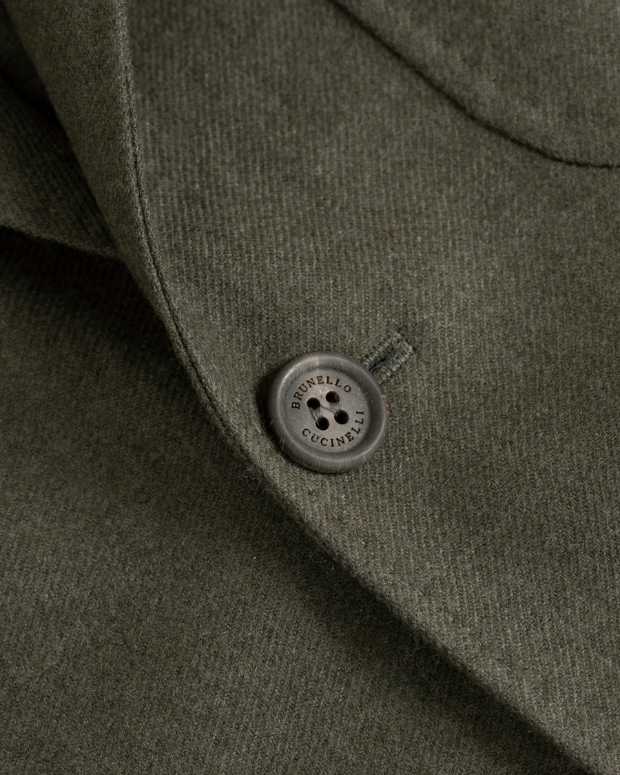 Herr | Kavajer | Brunello Cucinelli | Cashmere Blend Patch Pocket Blazer Green