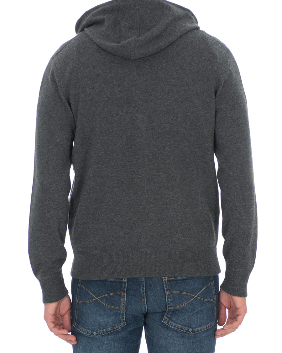 Herr | Tröjor | Brunello Cucinelli | Cashmere Zip Hoodie Dark Grey