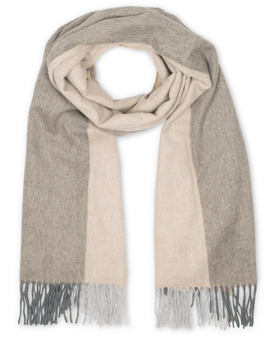 Herr | Begg & Co Jura Lambswool/Angora Scarf Duo Natural Greige | Begg & Co | Jura Lambswool/Angora Scarf Duo Natural Greige
