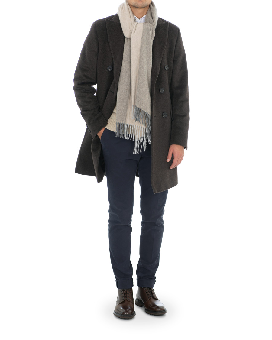 Herr | Begg & Co Jura Lambswool/Angora Scarf Duo Natural Greige | Begg & Co | Jura Lambswool/Angora Scarf Duo Natural Greige