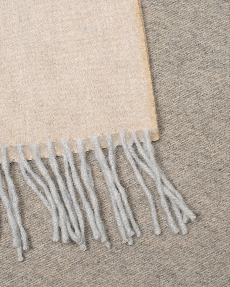 Herr | Begg & Co Jura Lambswool/Angora Scarf Duo Natural Greige | Begg & Co | Jura Lambswool/Angora Scarf Duo Natural Greige
