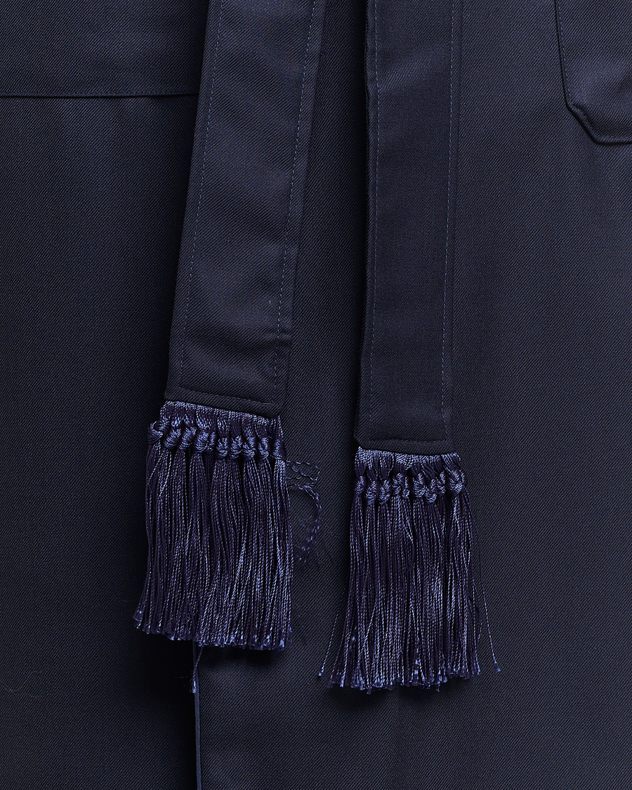 Herr | | Derek Rose | Pure Wool Dressing Gown Navy