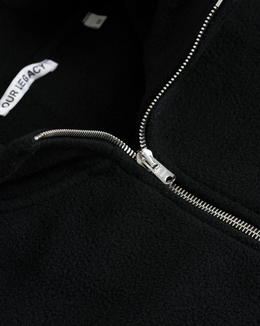 Herr | Tröjor | Our Legacy | Zip Funnel Fleece Jacket Black