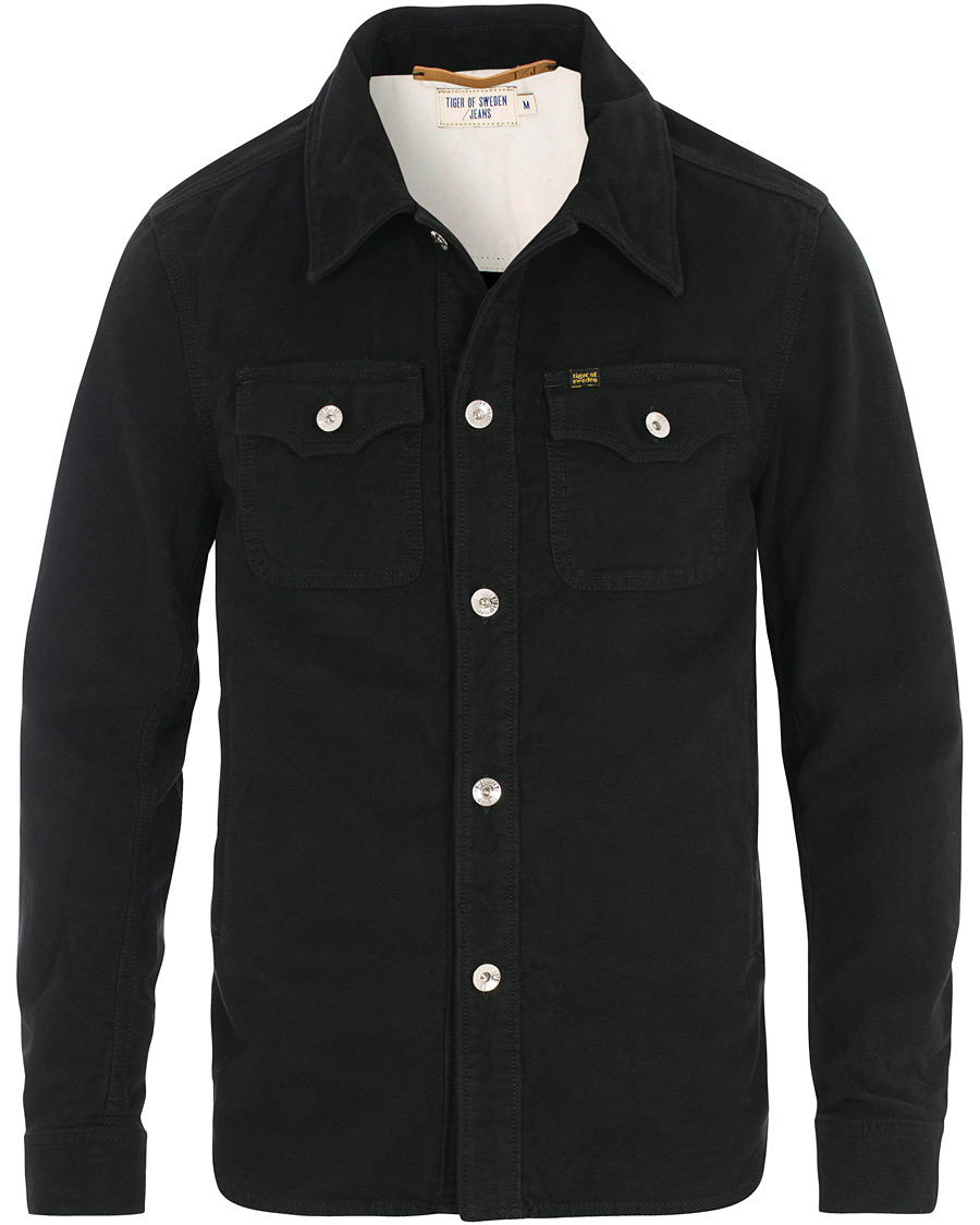 Herr | Jackor | Tiger of Sweden Jeans | Get Moleskin Denim Jacket Black